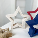 6" White Hollow Star
