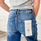 Risen Relaxed High Rise Straight Leg Denim Jeans