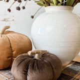 5" Mocha Corduroy Pumpkin