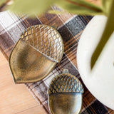 7" Brass Antique Acorn Tray
