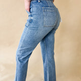 Risen Utility Pocket Straight Leg Jeans