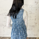 Sweet Meadow Denim Floral Romper