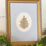 Christmas Tree With Blue Mat | 12x16"