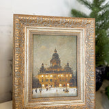 Ice Scating Framed Antique Art | 10x12"