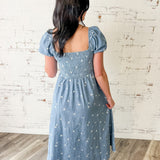 Bluebell Meadow Smocked Midi Dress