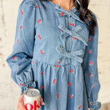 Cherry Denim Dress