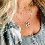 Multi-Strand Hammered Disc Necklace
