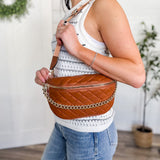Quilted Chain Belt Bag
