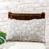 Beige Floral Pillow