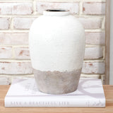 11" French White Vase