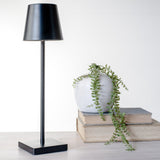 15" Black Rechargeable Lamp