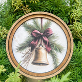 8" Round Christmas Bell Art