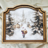 9 x 10Provincial Village Santa Framed Art