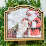 9 x 10" Provincial Santa List Framed Art