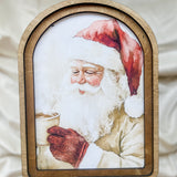8.25 x 11" Arch Top Cocoa Santa Framed Art