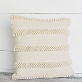 Cream Stripe Accent Pillow