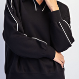 Modal Scuba Double Piping Polo Top