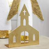 Gold Tin Church Sitter