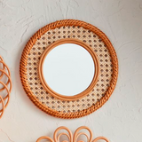 Cane Woven Mirror