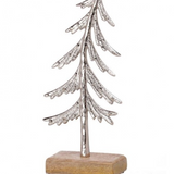 9" Aluminium Tree On Wood Base