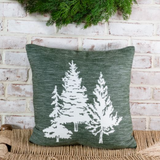 18" Evergreen 3 Tree Pillow