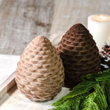 4" Flocked Pinecones