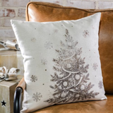 18" Metallic Xmas Tree Pillow