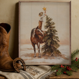 16x20" Young Cowboys Christmas