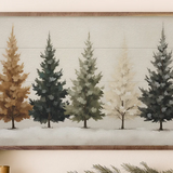 24x16" Colored Pine Trees