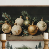 16x10" Bright Christmas Ornaments