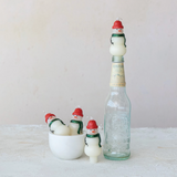 Snowman Bottle Taper Candle Set of 4
