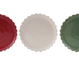 8" Scalloped Stoneware Holiday Plates