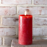 6" Red Led Pillar Candle