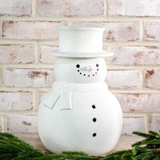 12.5" White Terracotta Snowman