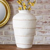 14" Terra Cotta Line Vase