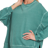 French Terry Enzyme Wash Pullover