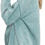 Acid Washed Fleece Oversized Pullover
