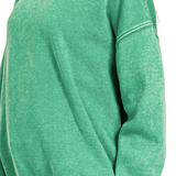 Acid Washed Fleece Oversized Pullover