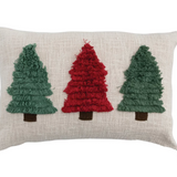 24x16" Cotton Slub Lumbar Tree Pillow