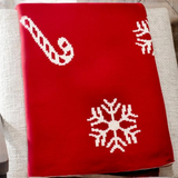 50x60" Snowflake/Candy Cane Throw