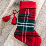 22" Red Tartan Stocking