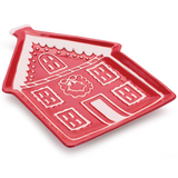 Red Gingerbread house Plate