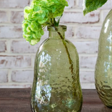11" Green Recycled Glass Vase