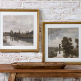 18" River Scene Framed Prints