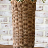 12.5" Basket Cement vase