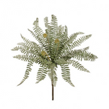 16" Real Touch Leather Fern Bush
