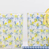 Glass Juice Cup Lemon Print