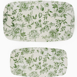 Green Delft Stacking Melamine Tray