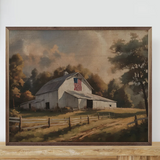 20x16" White Barn Flag Path