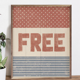 8x10" Free Red White Blue